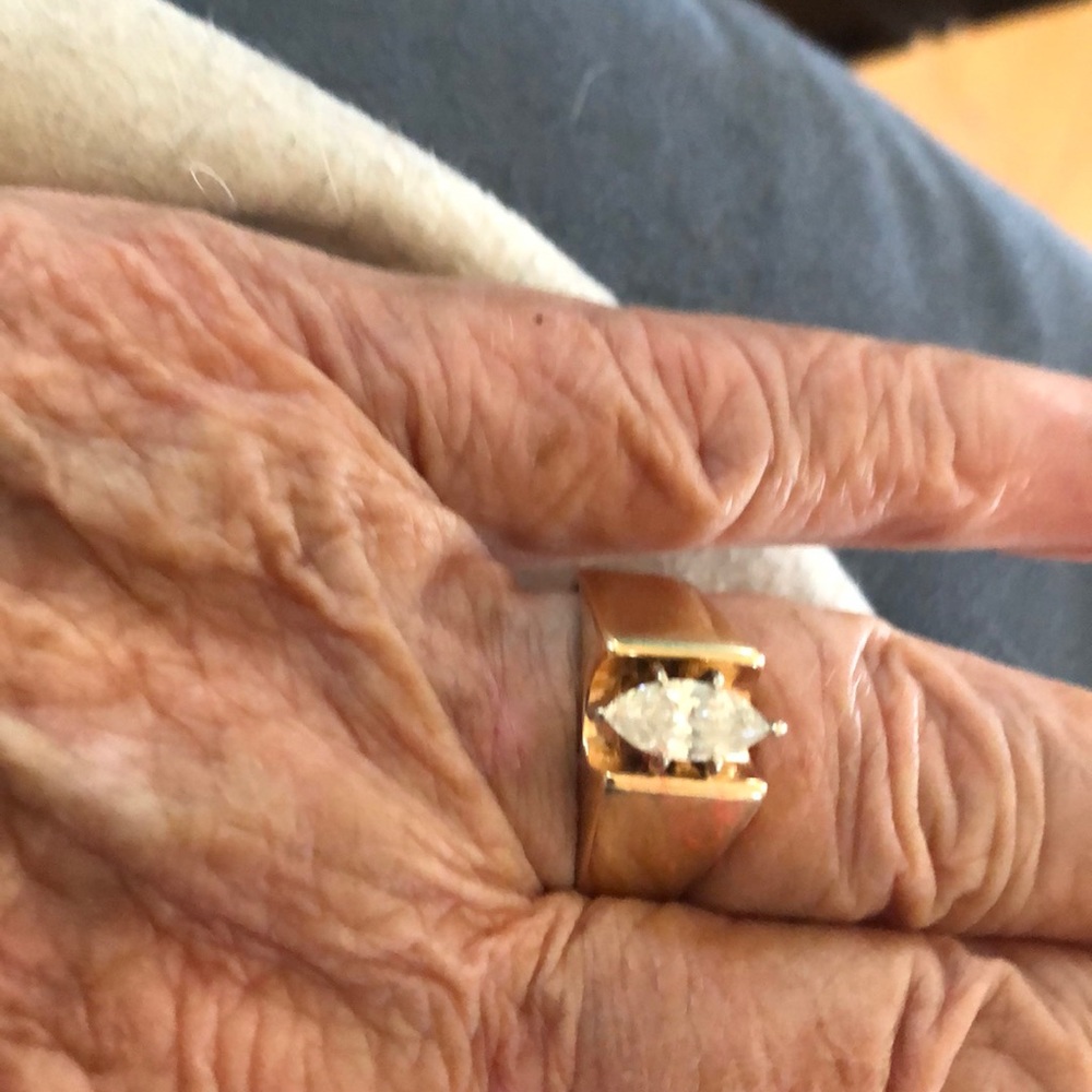 .80 K marquee diamond in 14k yellow gold